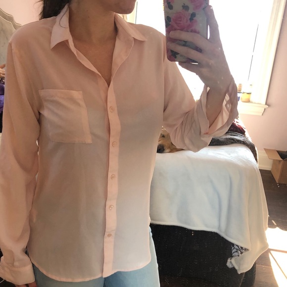 Light Pink Office Blouse - Picture 2 of 2